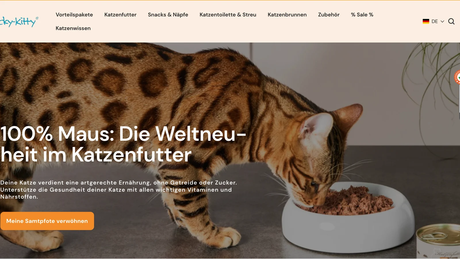 Lucky-Kitty Website Hero